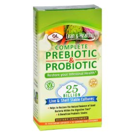 Olympian Labs Prebiotic and Probiotic - Complete - 30 Vegetarian Capsules