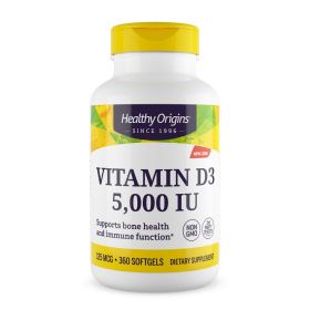 Healthy Origins Vitamin D3 - 5000 IU - 360 Softgels