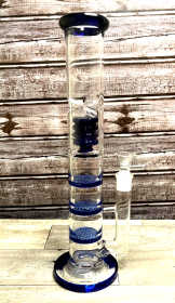 12.6'Honeycomb Filter Glass Bong Smoking Hookah Water Pipe+5 FREE Screens