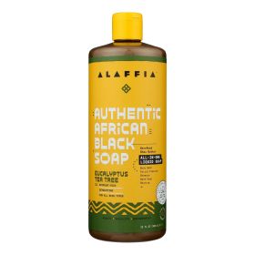 Alaffia - African Black Soap - Eucalyptus Tea Tree - 32 fl oz.