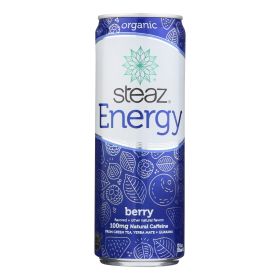 Steaz Energy Drink - Berry - Case of 12 - 12 Fl oz.