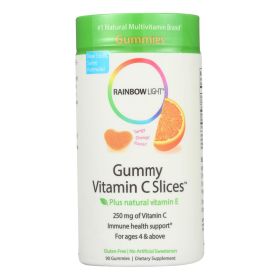 Rainbow Light Gummy Vitamin C Slices Tangy Orange - 250 mg - 90 Gummies Slices (SKU: 1013937)